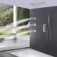 preview thumbnail 16 of 39, LED 4-Way Complete Rain and Waterfall Shower System with 3 body Jets and High-pressure Handheld, Ceiling Mounted