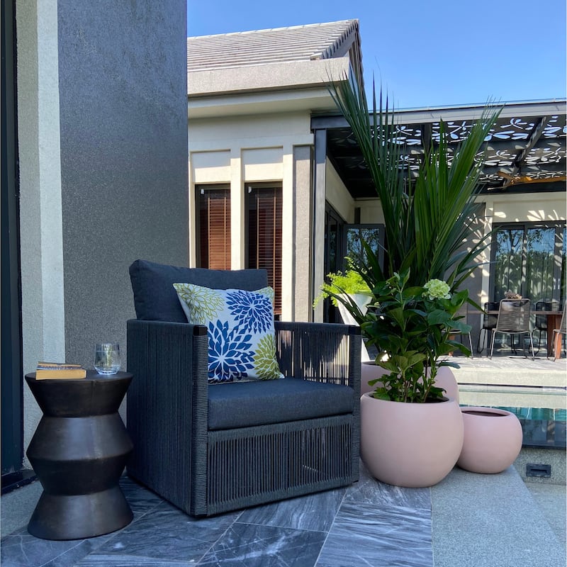 DreamPatio Riverside Fiberstone Composite Ball Planter for Indoor/Outdoor - Smooth Automotive 2K Coating