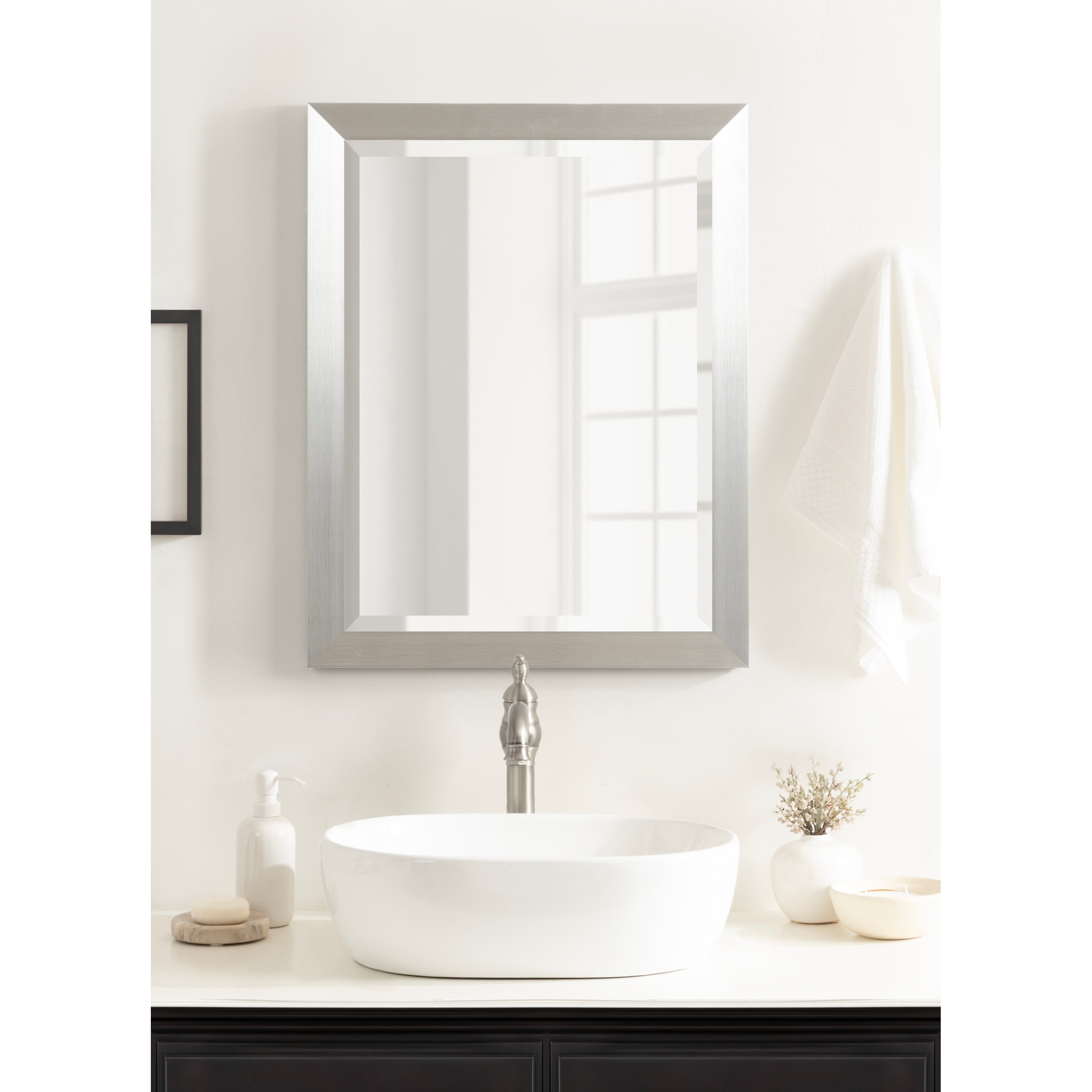 Kate and Laurel Cressna Rectangle Bathroom Wall Mirror