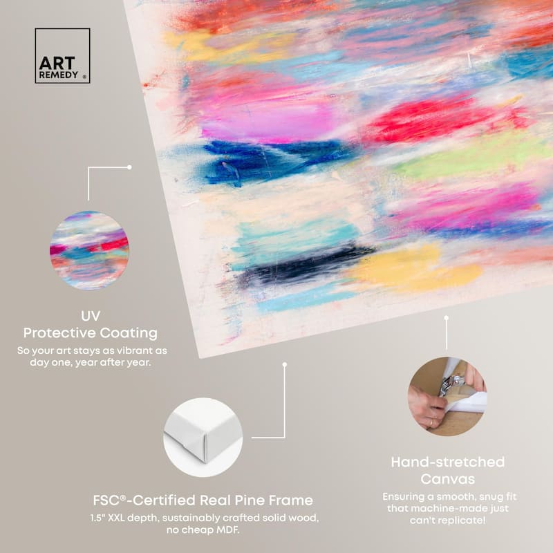 Color Bands Canvas by Art Remedy, Gallery Wrapped
