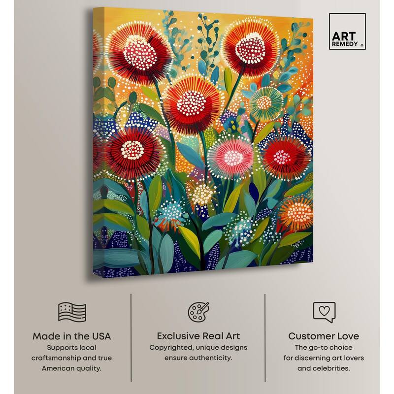 Vivid Flora I Canvas by Art Remedy, Gallery Wrapped