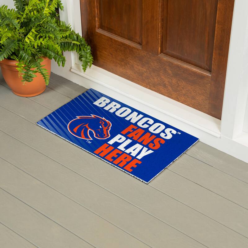 28 in. x 16 in. Boise State University "Fans Play Here" PVC Door Mat
