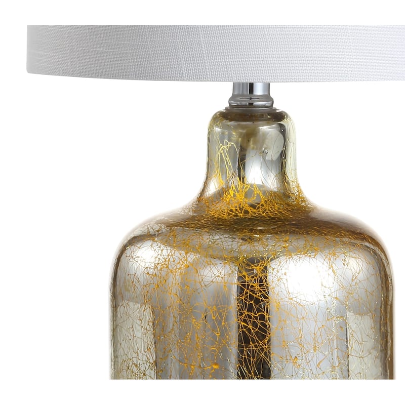 Owen 19" Glass Bell LED Table Lamp, Gold by JONATHAN Y