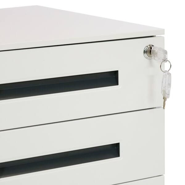 Shop Casl Brands Wheeled Rolling File Cabinet With Handles White With Gray Handles Overstock 25731426