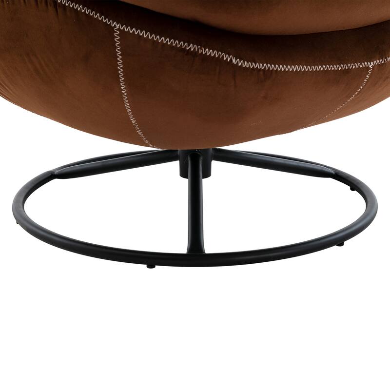 Velvet Accent Single Sofa Chair Modular Suture Swivel Egg Chair Sofa