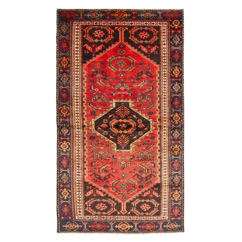 ECARPETGALLERY Hand-knotted Anatolian Vintage Red Wool Rug - 3'8 x 6'9