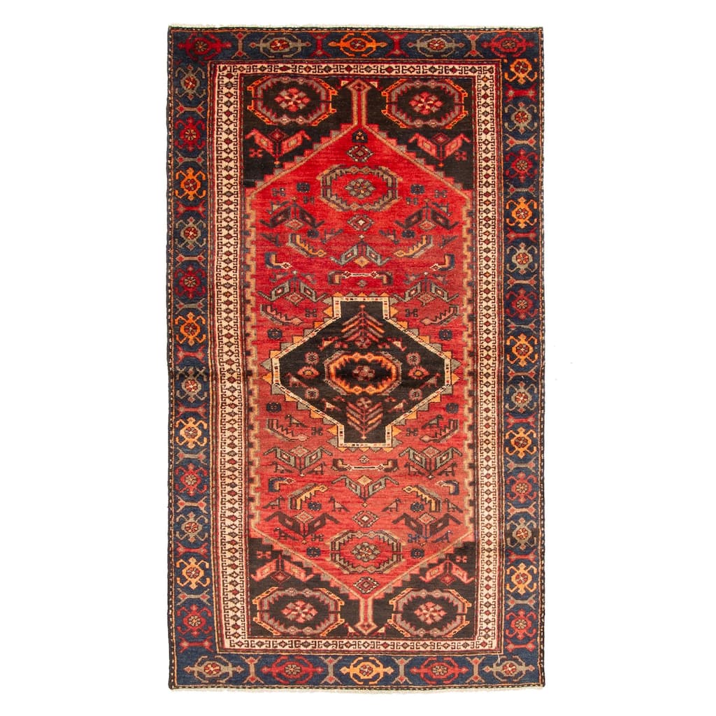 ECARPETGALLERY Hand-knotted Anatolian Vintage Red Wool Rug - 3'8 x 6'9