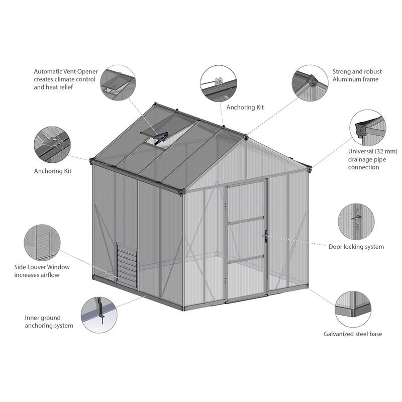 Glory Gray/Diffused DIY Greenhouse Kit