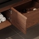 preview thumbnail 17 of 26, 48" Modern Floading Single Bathroom Vanities, Solid Wood, Glossy Stone Vessel, Brown &Light Wood - 47.6" x 19.7