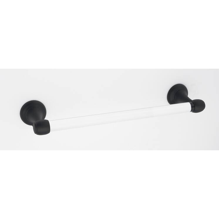 Alno Royale Acrylic 24 Inch Wide Towel Bar - Matte Black