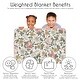 preview thumbnail 5 of 4, Sweet Jojo Designs Vintage Floral Boho Girl Toddler Weighted Blanket 5lbs for Kids -Pink & Green Bohemian, Shabby Chic Farmhouse