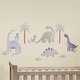 preview thumbnail 3 of 2, Lambs & Ivy Dino-Might Watercolor Dinosaur Theme Wall Decals/Stickers
