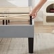 preview thumbnail 72 of 70, Kids Bed Frame, Height Adjustable Upholstered Bed, Twin Size Bed Set of 2