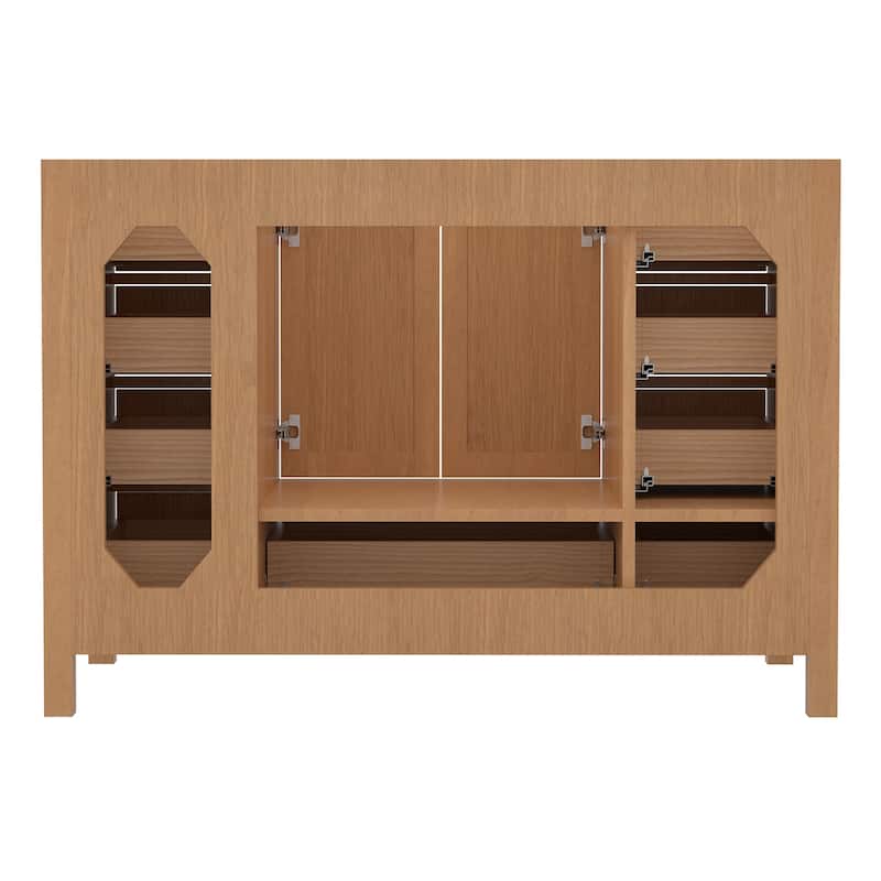 StarrySky 48 inch Undermount Single Sink Bathroom Vanity with Engineered Carrara Marble Top