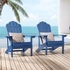 preview thumbnail 4 of 61, Bonosuki Weather-resistant Outdoor Adirondack Chairs (Set of 2) Cobalt Blue