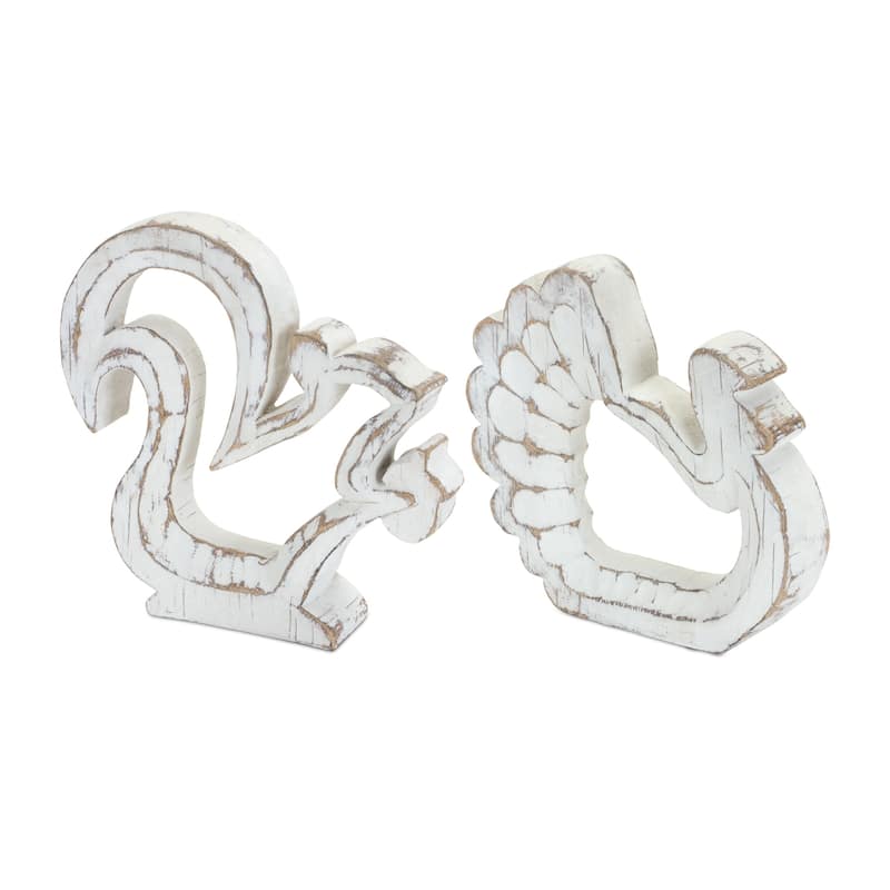 Turkey and Squirrel Outline (Set of 2) - Brown
