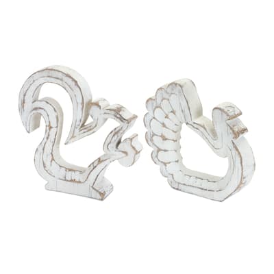 Turkey and Squirrel Outline (Set of 2)