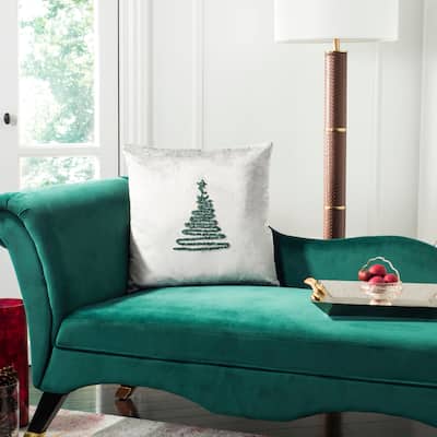 SAFAVIEH Holiday Alois Enchanted Evergreen 20-inch Decorative Pillow