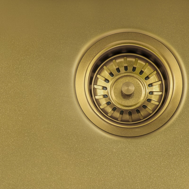 Ruvati 33 x 22 inch Satin Matte Gold Stainless Steel Topmount Kitchen Sink Single Bowl - - 8' x 11' - 8' x 11'