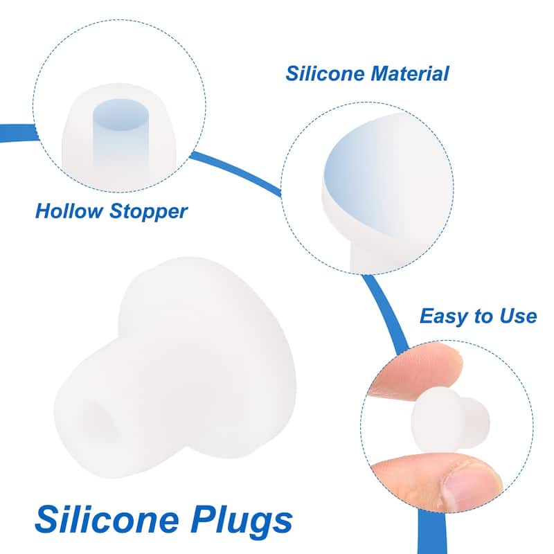 20PCS Silicone Plugs, Salt Shakers Hollow Stopper for Flower Pot, White
