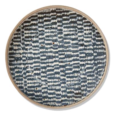 Wyatt Blue Multi Porcelain Appetizer Plates - Dishwasher & Microwave Safe - 8" x 8" Everyday Dining Plates
