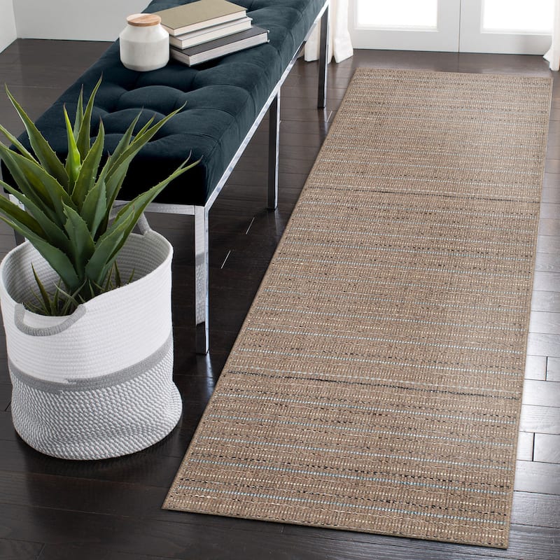 Liora Manne Gobi Stripe Indoor Area Rug - 2' x 8' - Oatmeal