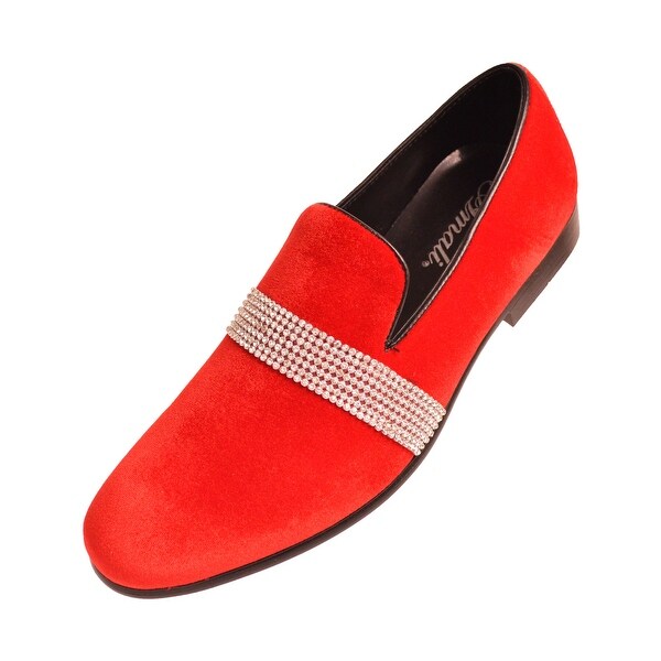 red mens dress loafers