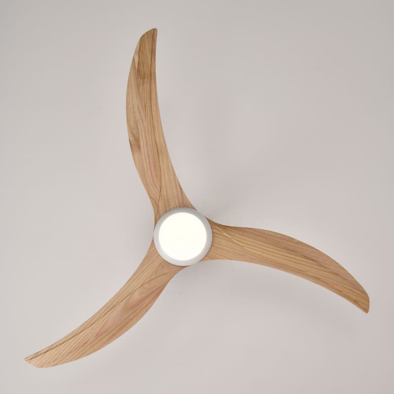 Oaks Aura 52-inch Modern Industrial Ceiling Fan With Light, 6-Speed Reversible Farmhouse Wood Ceiling Fan Light With Remote
