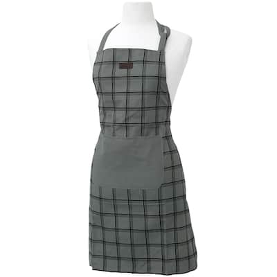 Chef's Choice Cotton Cooking Apron - 32x26 Inch - Classic Plaid Design for Modern Kitchen - 32"L x 26"W x 0.1"H