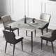 preview thumbnail 10 of 22, Modern Slate Kitchen Dining Table with Sintered Stone Top Metal Legs (Table Only) - 31.5x31.5x30 inch High Glossy Gray