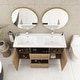 preview thumbnail 7 of 85, Floating Bathroom Vanity with Integrated Resin Top