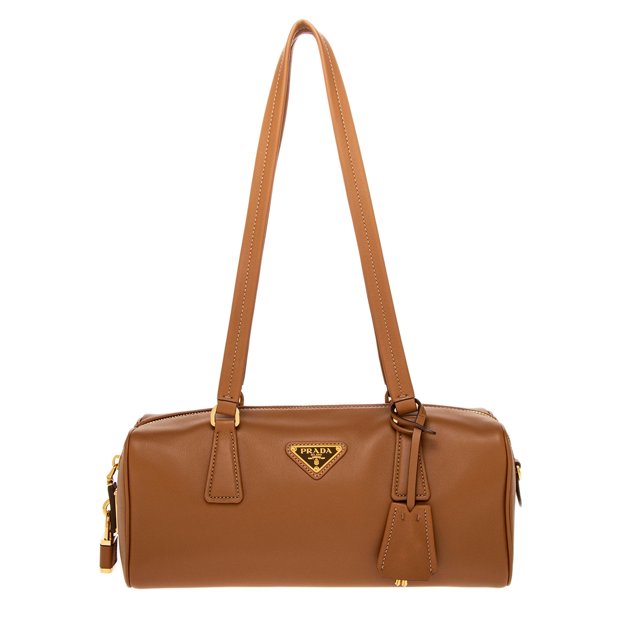 Prada Medium Leather Top Handle Bag with Padlock - Bed Bath