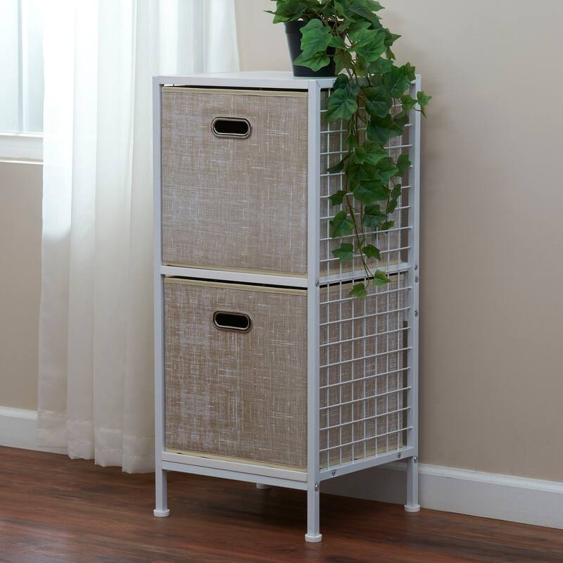 Household Essentials Fabric Storage Bins, Set of 2