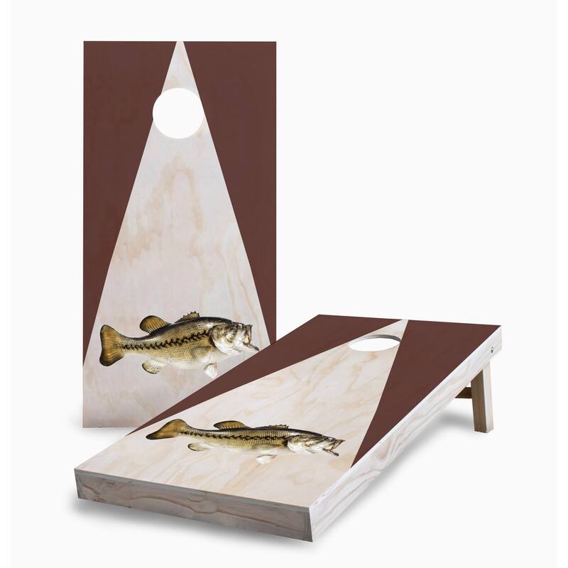 Wood Bass Corn Hole Board Set - 16 Years and Up