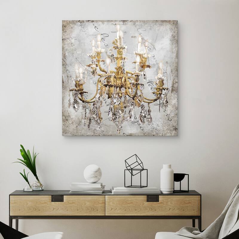 Crystal Luxe II Gold by Studio Arts Canvas Art Print