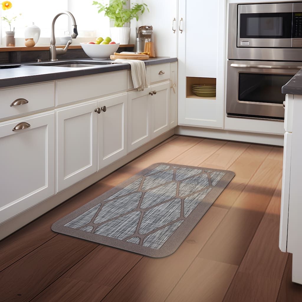 Ray Star Quality Kitchen wonderful matGreatDouble Frame Tesla pattern - 39"×20"X0.30"