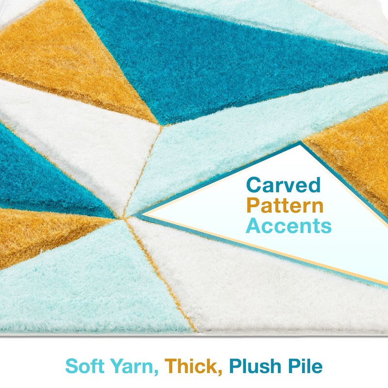 Well Woven San Francisco Venice Geometric Shag Area Rug