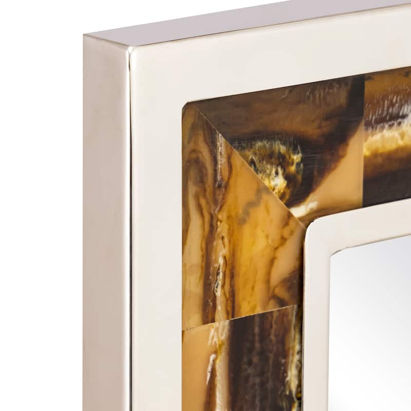 Elk Home Juba Horn Finish Composite 24 Inch Wide Mirror