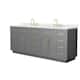 Option Dark Gray, Gold Trim, Giotto Quartz Top