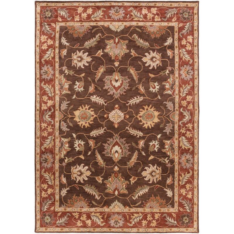 Livabliss Traditional Caesar Border Area Rug