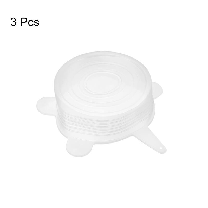 Silicone Stretch Lids, 3Pcs 2.56" Round Container Lid for Food Cover