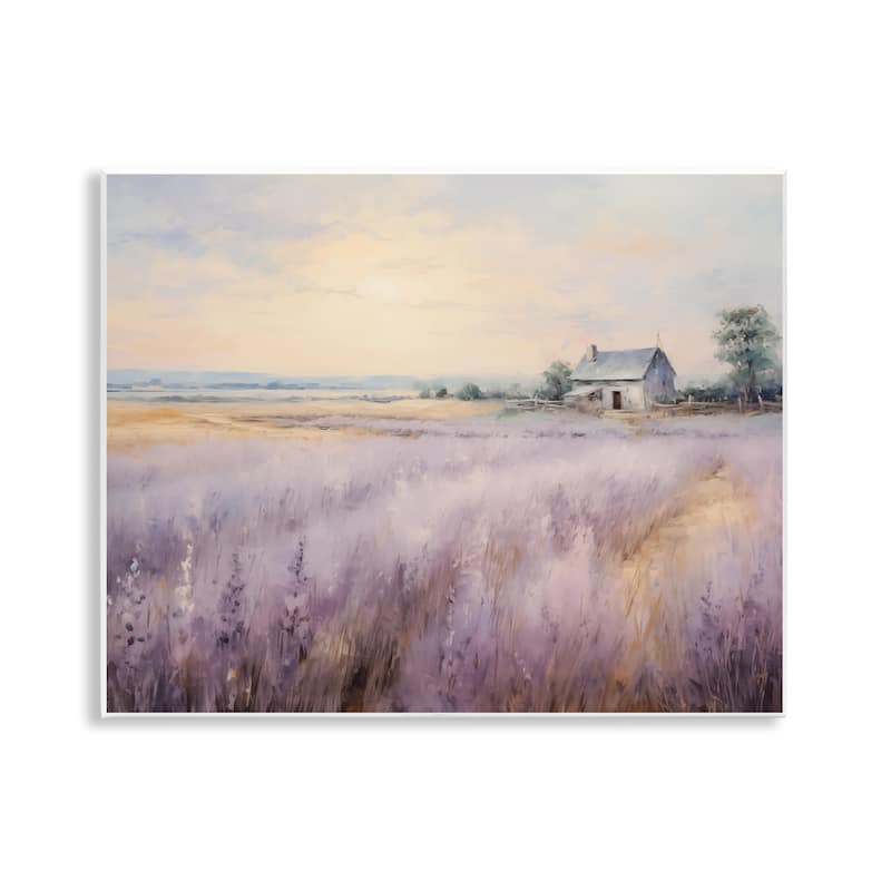 Stupell Lavender Farm Fields Wall Plaque Art Design By Arlington Prints - 14 x 11
