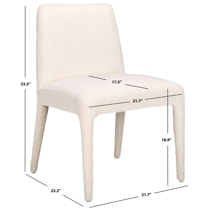 SAFAVIEH Couture Derrick Boucle 19-inch Dining Chair [SET of 2] - 22"W x 23"D x 34"H