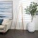 preview thumbnail 2 of 8, Metal Tall Adjustable Minimalistic Tabletop Display 3 Tier Easel with Circular Ring Top - Gold - Roche River Decor