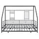 preview thumbnail 10 of 38, Full Size Metal House Bed with Trundle and Roof for Kids, Boys and Girls, Bedroom