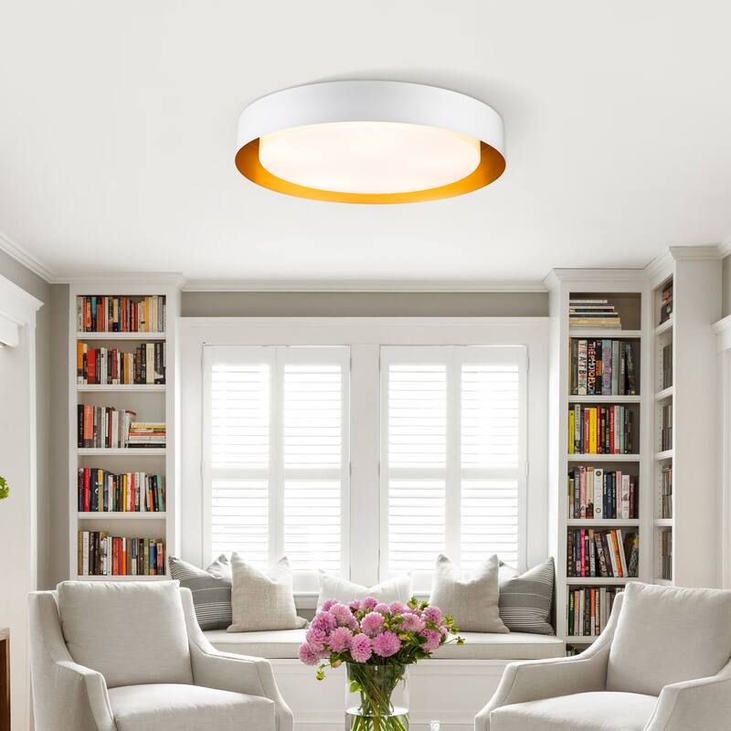 Modern Minimalist Round Drum Flush Mount Ceiling Lights