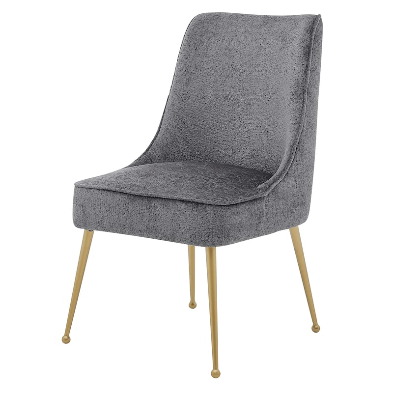 NPD Furniture Cedric KD Fabric Dining Side Chair Gold Legs (Set of 2)