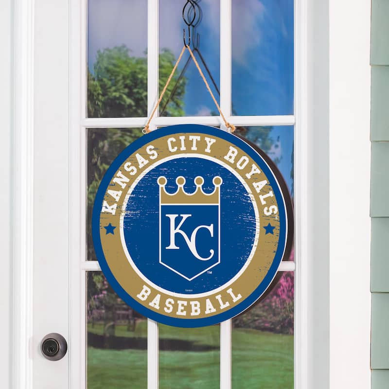 Kansas City Royals Wooden Door Decor Wall Sign - Multi-Color