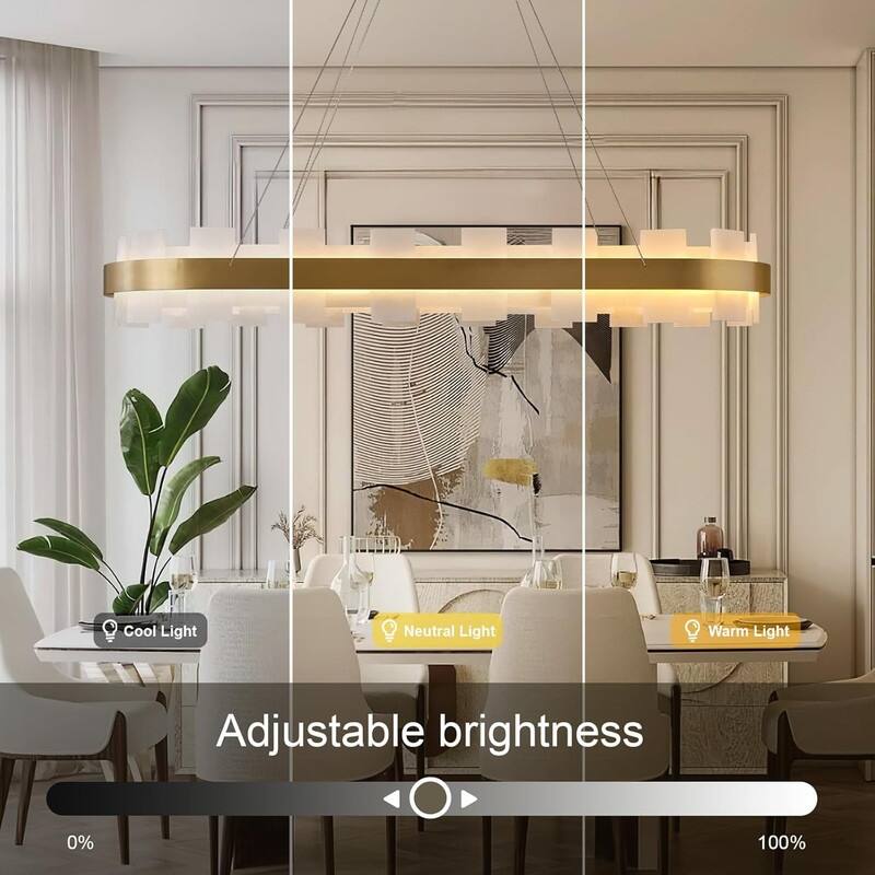 Light luxury marble ring pendant lamp