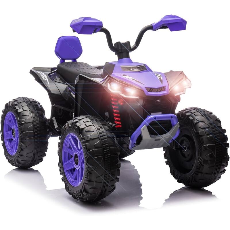 2-Seater Kids Ride-On ATV, 24V Electric Quad 4 Wheeler with 800W Motors - Purple